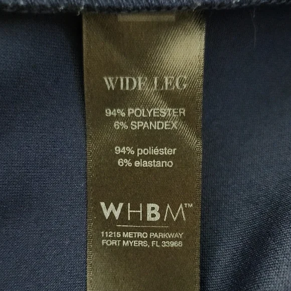 White House Black Market Navy Wide-Leg Pull-On Pants Size 12 Short - Picture 6 of 6